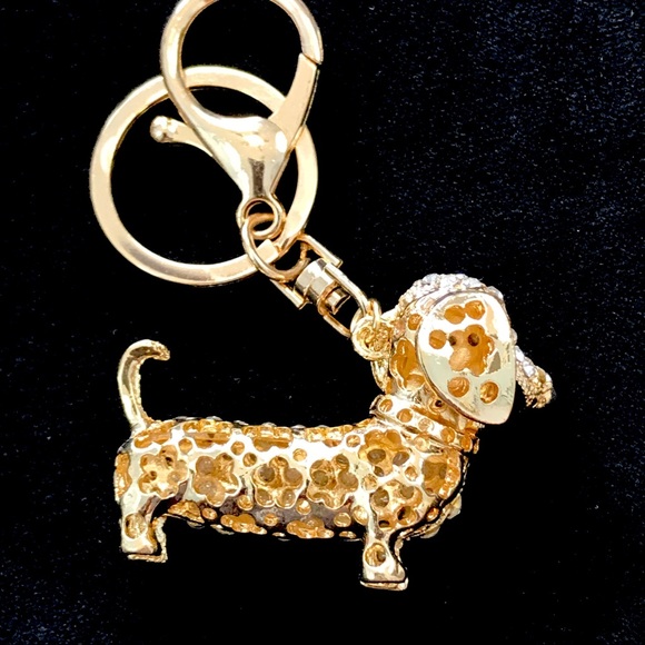 Crystal Dog Dachshund Keychain - Picture 7 of 7